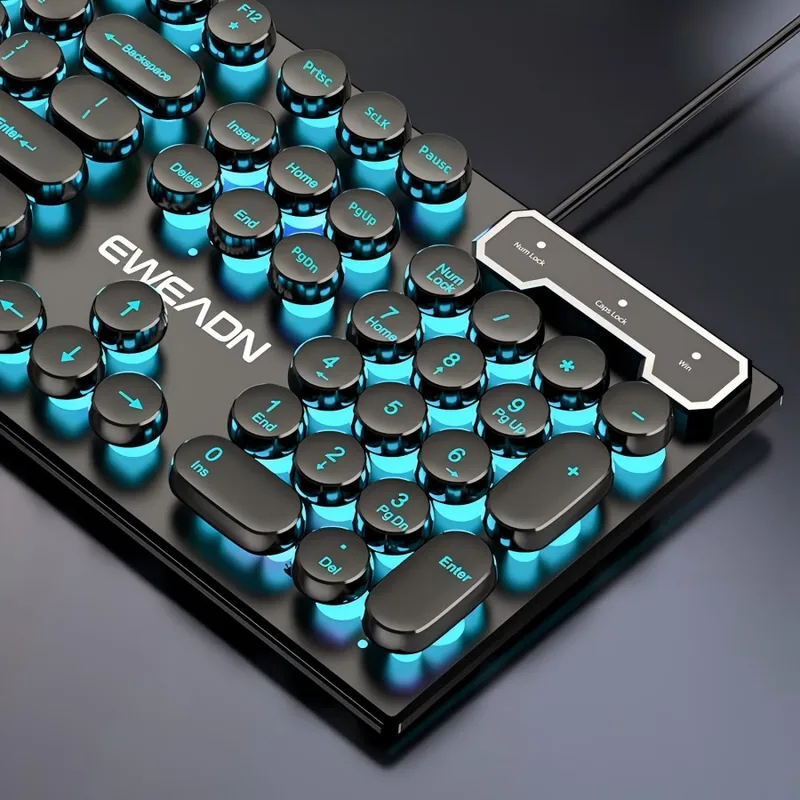 Pc Gaming Rgb - Retro Punk Mechanical Feel Keyboard Mouse