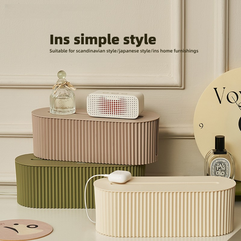 Desk Cable Organizer - Cable Organizer Box - Hide Wires,