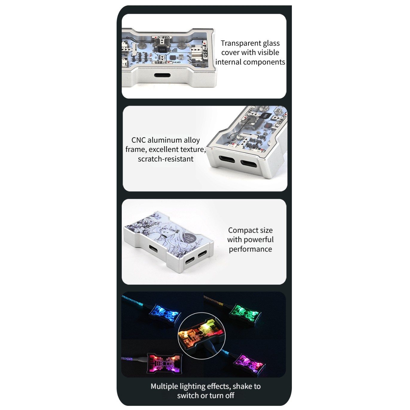 RGB USB Hub 2 Input 3 Output A - огляд і ціна Usb Hub Gaming