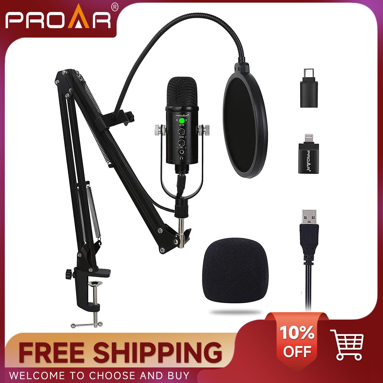 BM86 USB Condenser Microphone  - огляд і ціна Pc Gaming Youtuber
