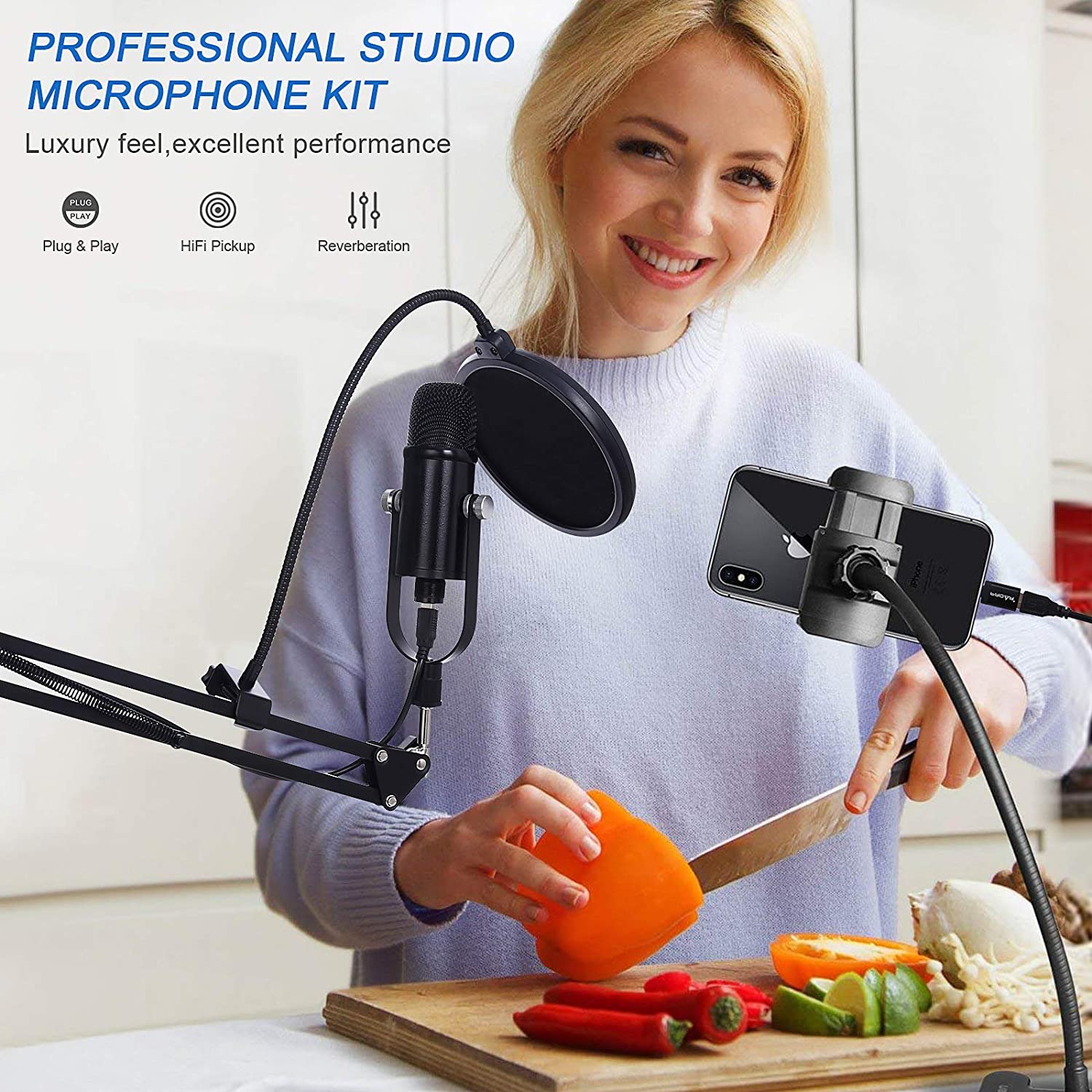 BM86 USB Condenser Microphone  - огляд і ціна Pc Gaming Youtuber