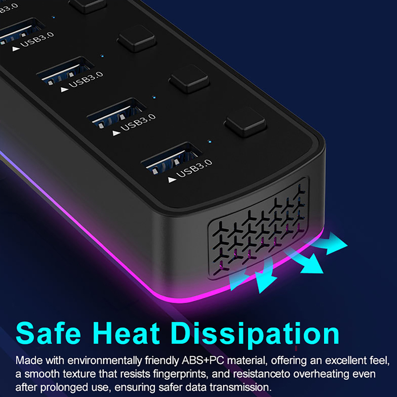 5Gbps High Speed Transfer 7 Po - огляд і ціна Usb Hub Gaming