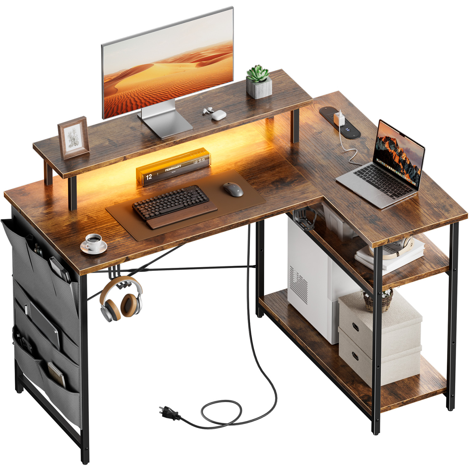 L-Shaped Computer Desk, Featur - огляд і ціна Pc Zotac Gaming