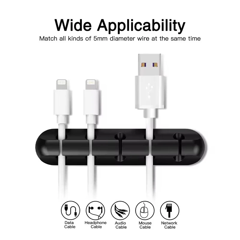 Silicone USB Cable Clip Winder - огляд і ціна Desk Cable Organizer
