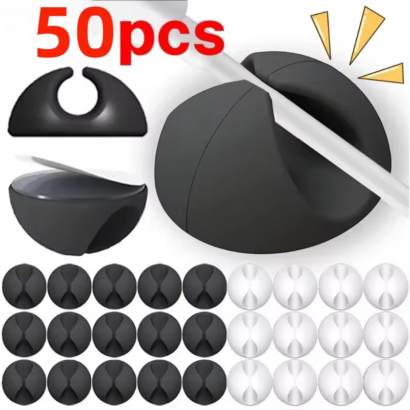 5/50Pcs Cable Clip Winder Orga - огляд і ціна Desk Cable Organizer