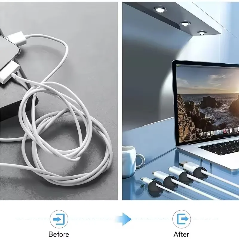 5/50Pcs Cable Clip Winder Orga - огляд і ціна Desk Cable Organizer