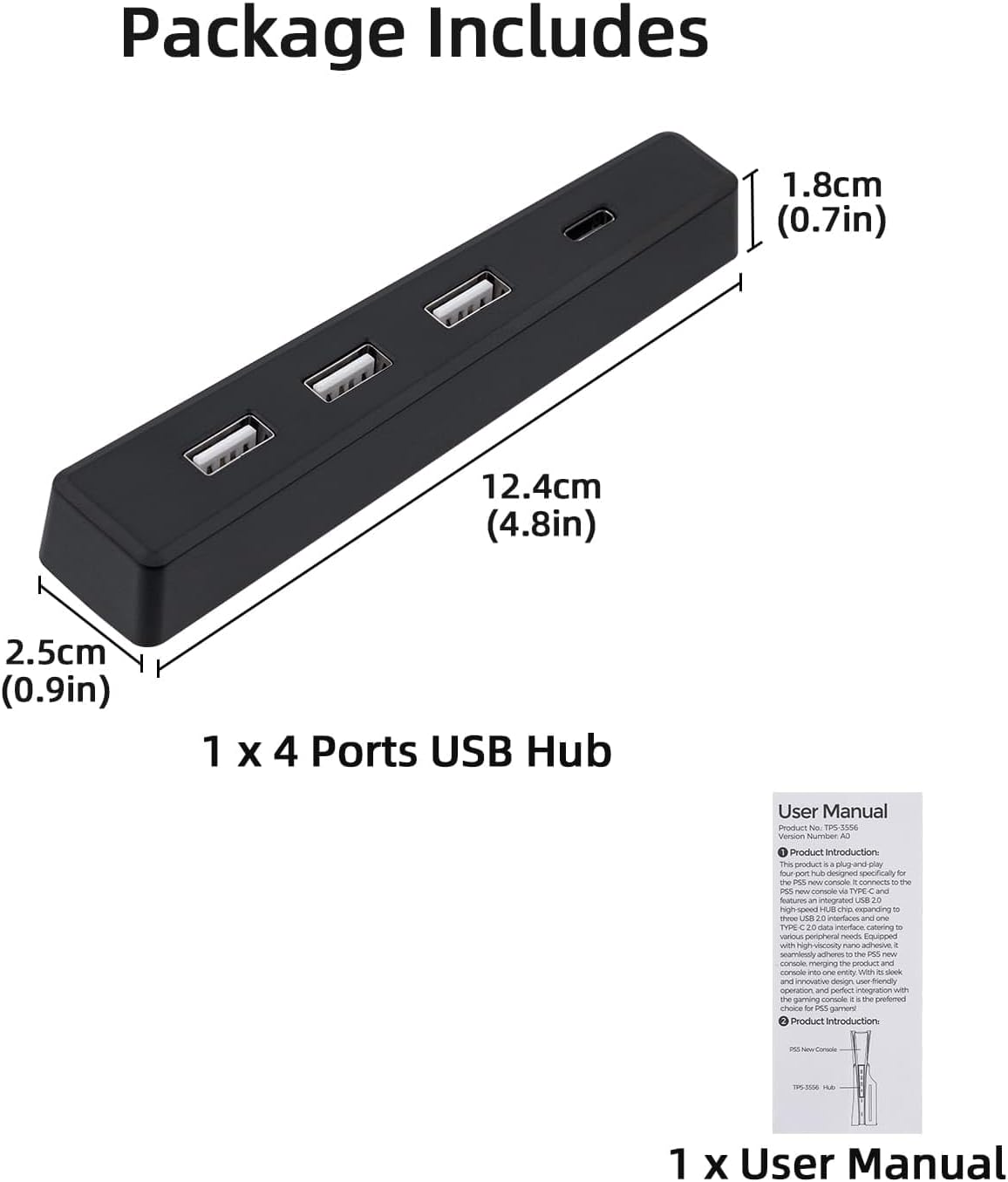 4 Ports USB Hub for PS5 Slim D - огляд і ціна Usb Hub Gaming