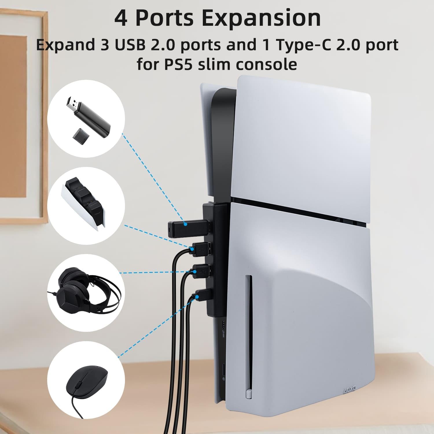 4 Ports USB Hub for PS5 Slim D - огляд і ціна Usb Hub Gaming