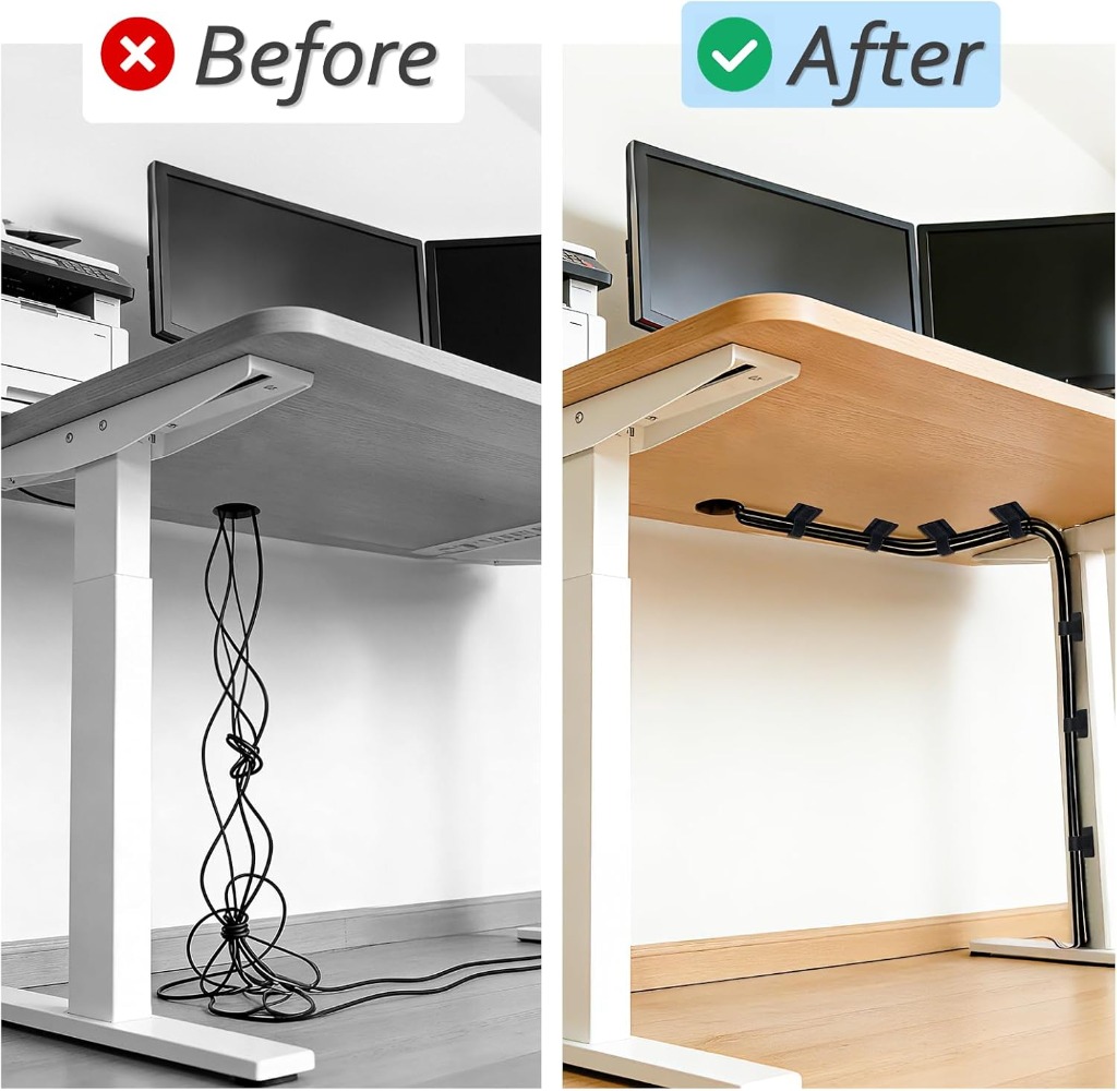4-28Sets Self-Adhesive Ties Re - огляд і ціна Desk Cable Organizer