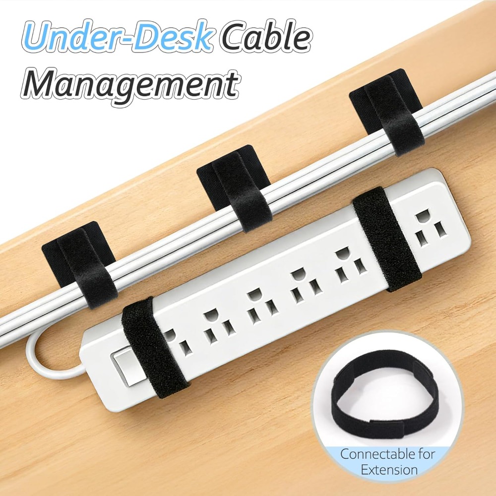 4-28Sets Self-Adhesive Ties Re - огляд і ціна Desk Cable Organizer