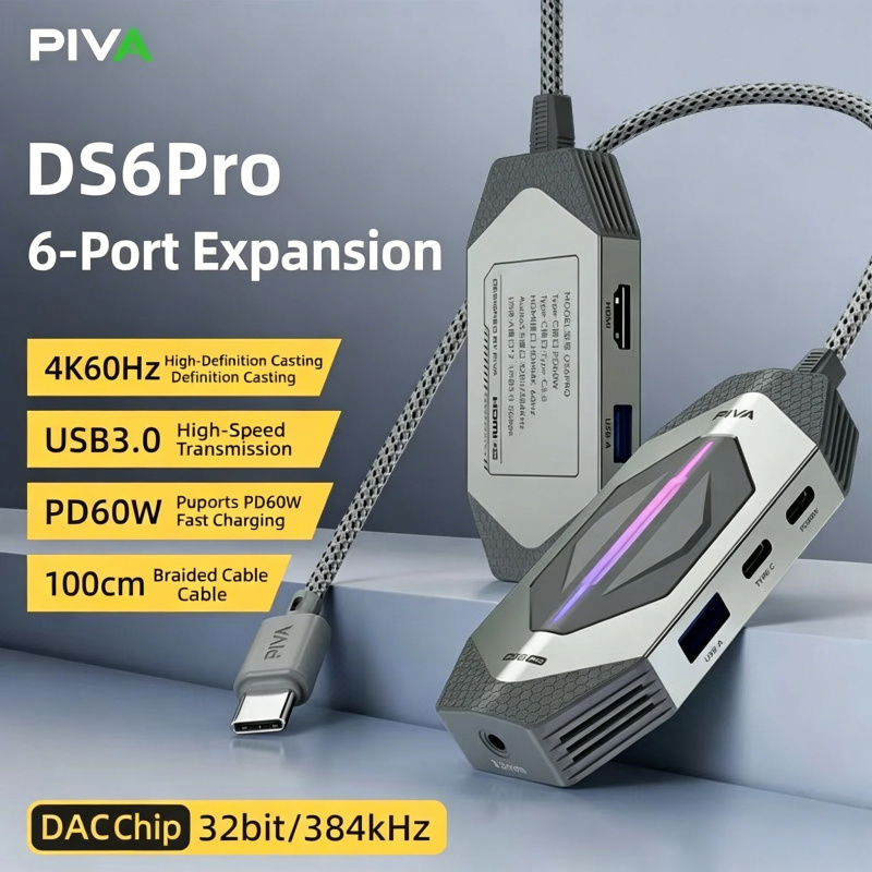 PIVA DS6 Pro 6-in-1 Gaming Doc - огляд і ціна Usb Hub Gaming