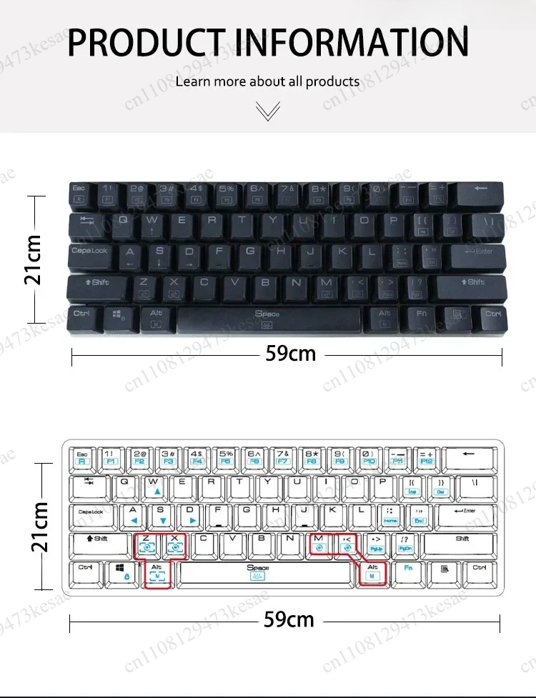 K605  60% Mechanical Gaming Ke - огляд і ціна Anti-Ghosting Keyboard