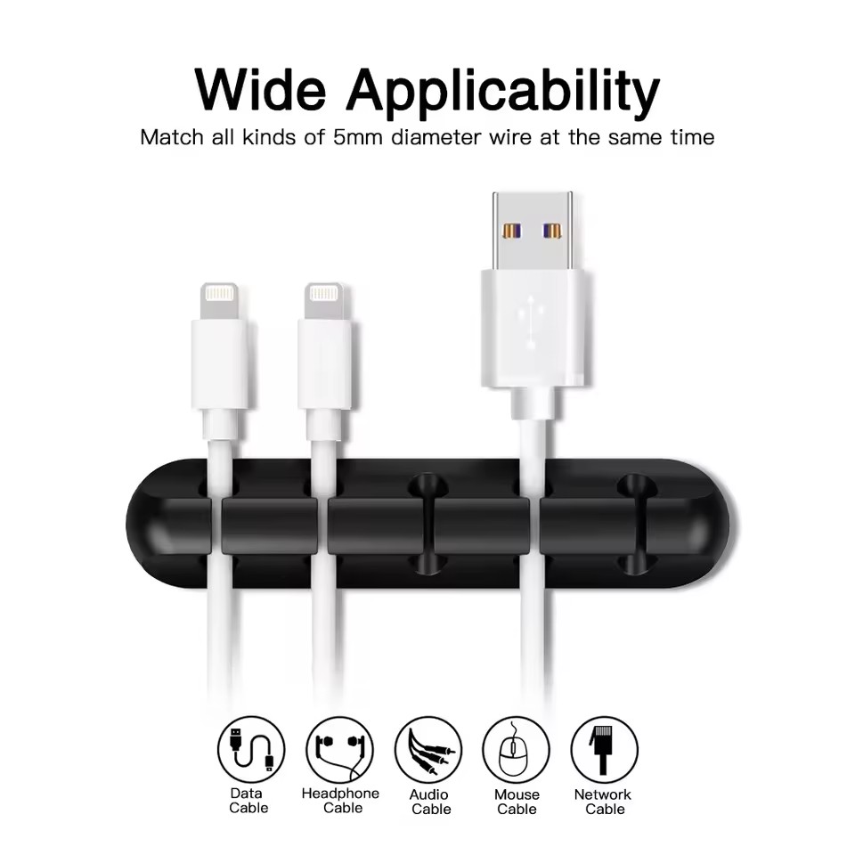 Silicone USB Cable Organizer U - огляд і ціна Desk Cable Organizer