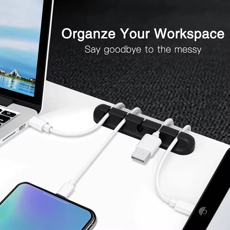Silicone USB Cable Clip Winder - огляд і ціна Desk Cable Organizer