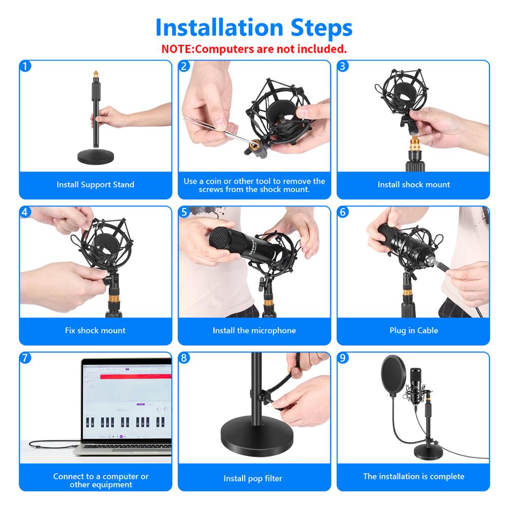 Neewer USB Microphone Kit-Plug - огляд і ціна Pc Gaming Youtuber