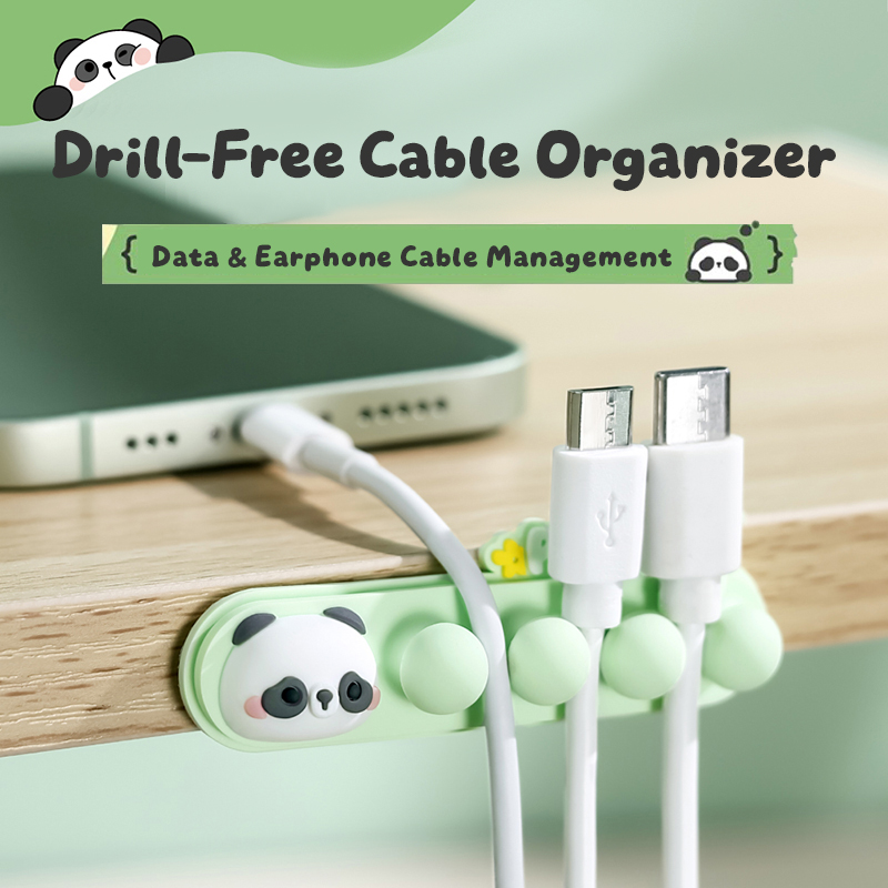 Cartoon Panda Cable Holder: Se - огляд і ціна Desk Cable Organizer