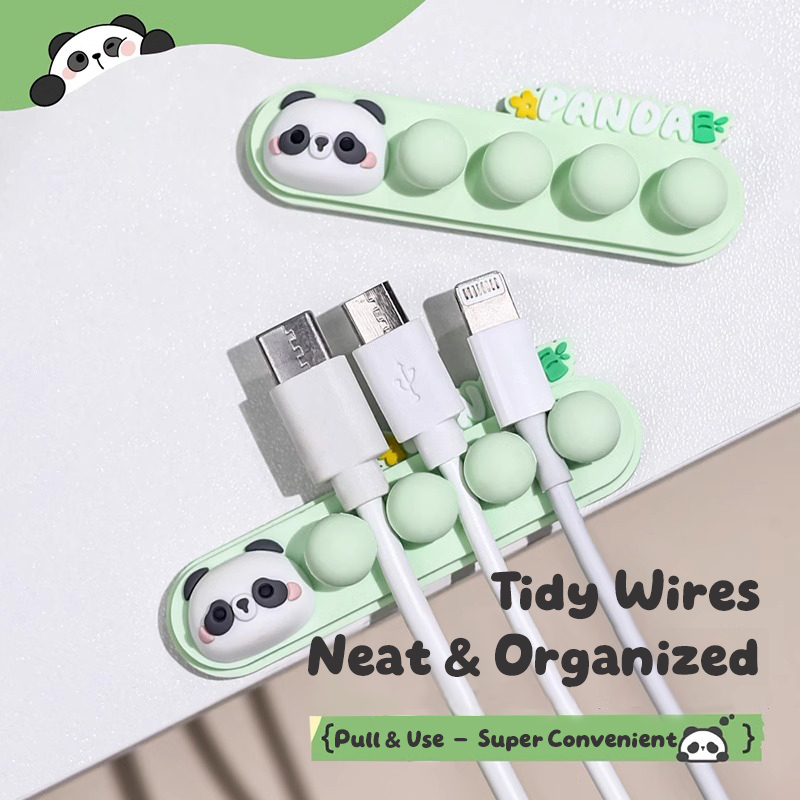 Cartoon Panda Cable Holder: Se - огляд і ціна Desk Cable Organizer