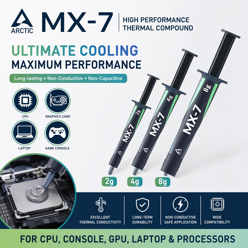 ARCTIC MX-7 4G 8G 2G Ultimate  - огляд і ціна Thermal Paste