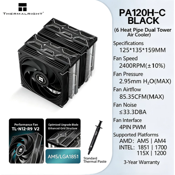 Thermalright PA120H‑C BLACK Du - огляд і ціна Thermal Paste
