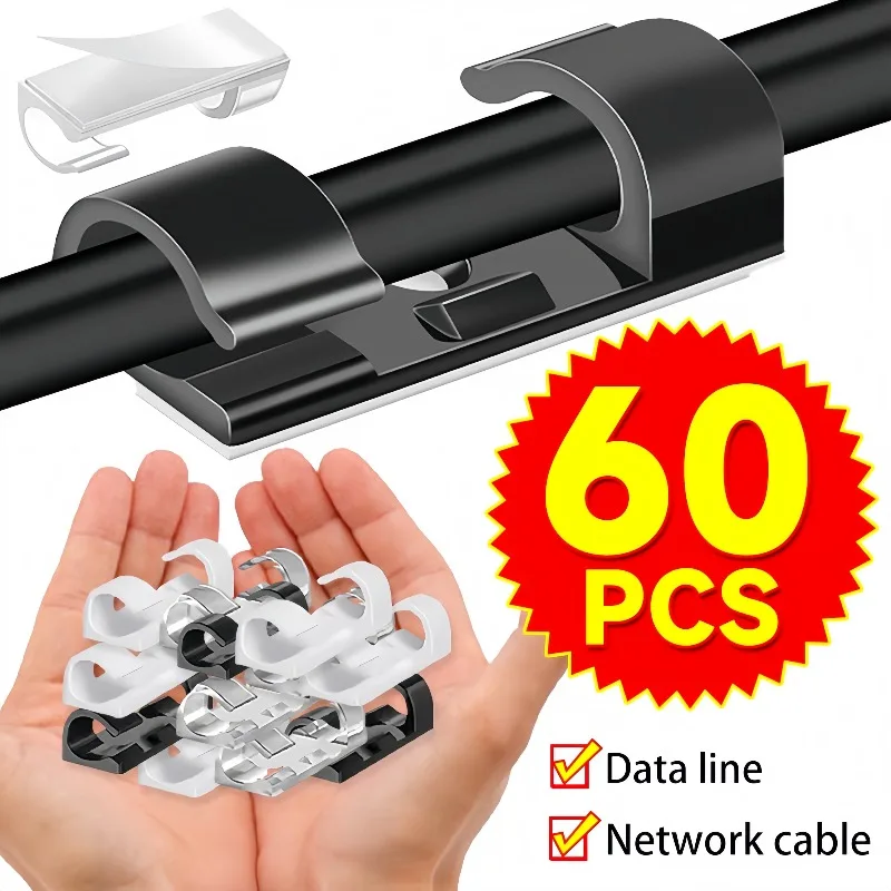 Wire Holder Wall Cable Clips S - огляд і ціна Desk Cable Organizer