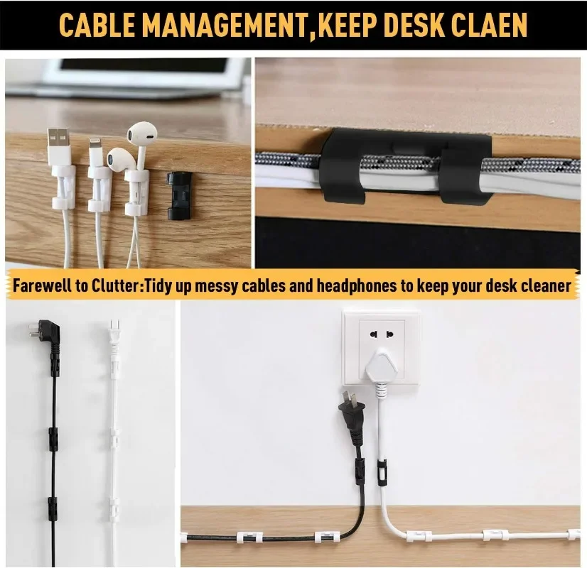 Wire Holder Wall Cable Clips S - огляд і ціна Desk Cable Organizer