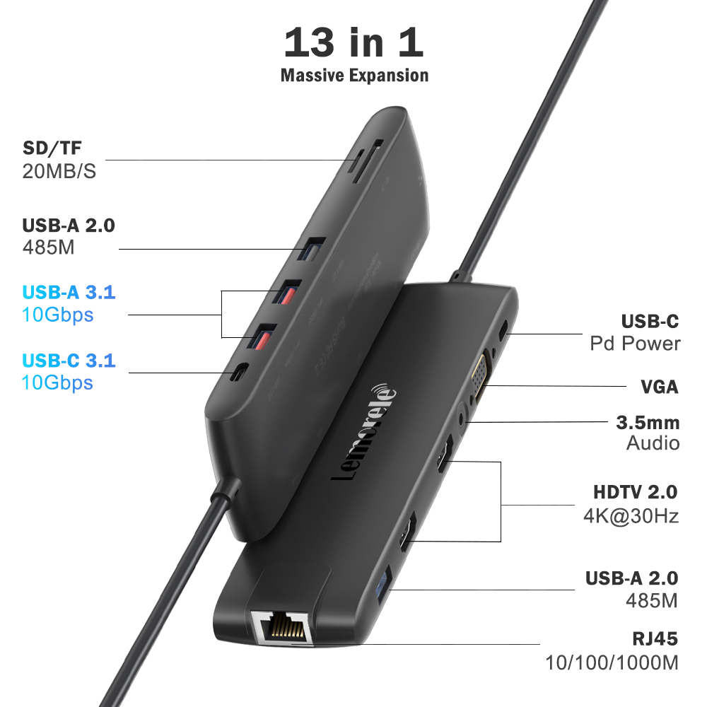 Lemorele TC96 USB Hub USB 3.1  - огляд і ціна Usb Hub Gaming