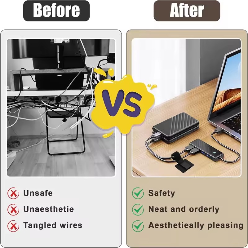 Adhesive Under Desk Cable Ties - огляд і ціна Desk Cable Organizer