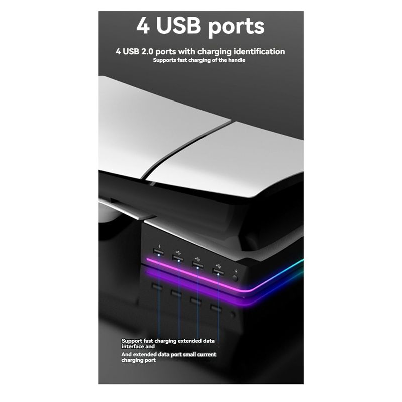 For PS5 Slim/Pro Stand With Li - огляд і ціна Usb Hub Gaming