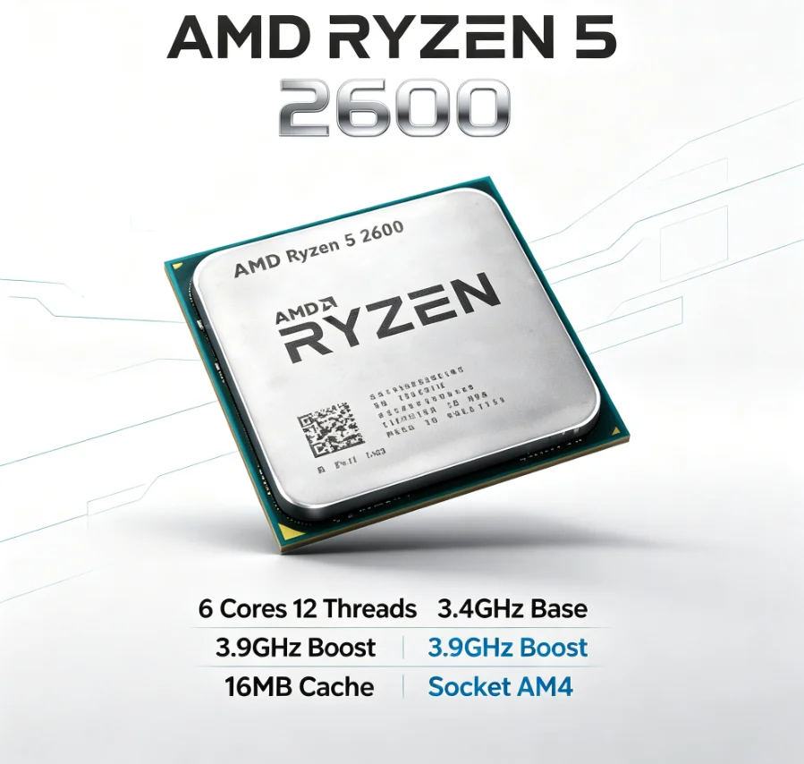 AMD Ryzen 5 2600 12nm Manufact - огляд і ціна Pc Gaming Entry