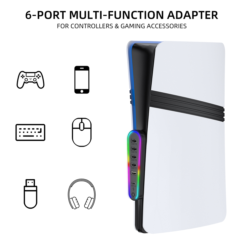 6 Ports USB Hub with RGB Light - огляд і ціна Usb Hub Gaming