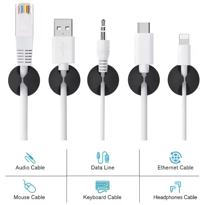 5/50Pcs Desktop Wall Cable Cli - огляд і ціна Desk Cable Organizer