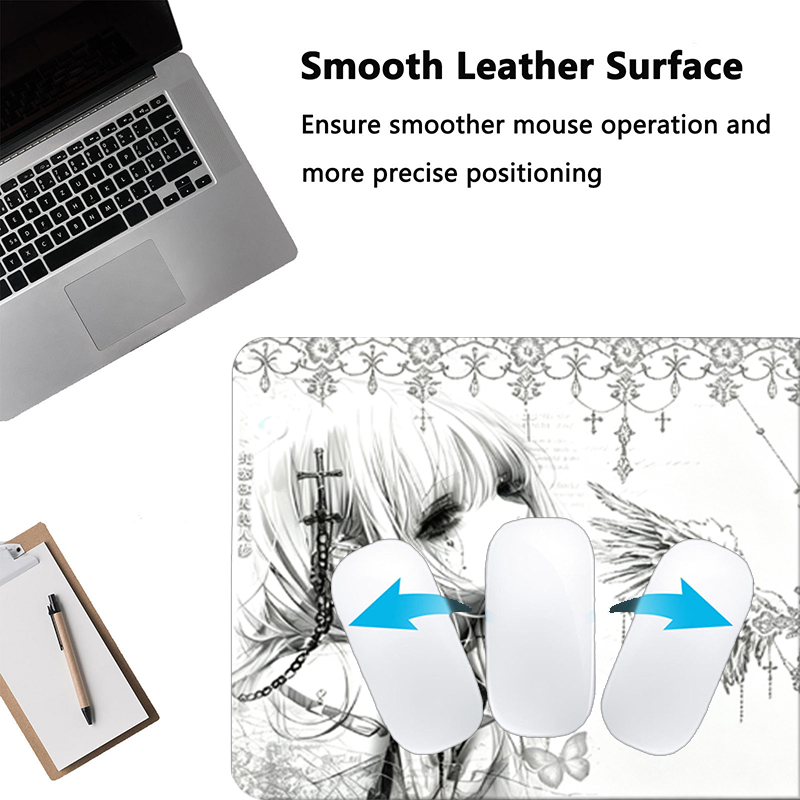 Leather Mousepad Black White A - огляд і ціна Gaming Pc Equipment